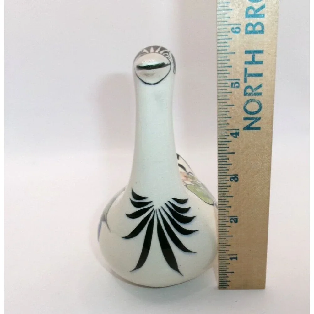 Vintage Tonala Swan Handmade Mexico Folk Art Pottery 5.5 in Tall Signed SG READ